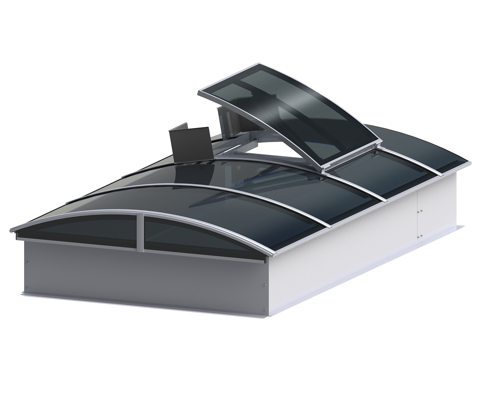 Continuous rooflights bands